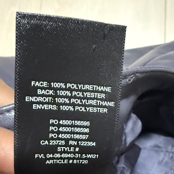 Wilfred Dark Gray Leather Straight Pants - Picture 5 of 9